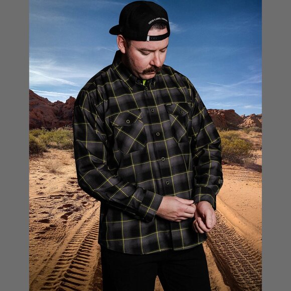 DIXXON FLANNEL x ADS RACING SHOCKS Flannel Shirt Collab - Men's Large - Picture 2 of 11